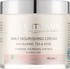 Парфумерія, косметика Крем для обличчя живильний - Mitvana Daily Nourishing Cream with Almond,Tea & Rose