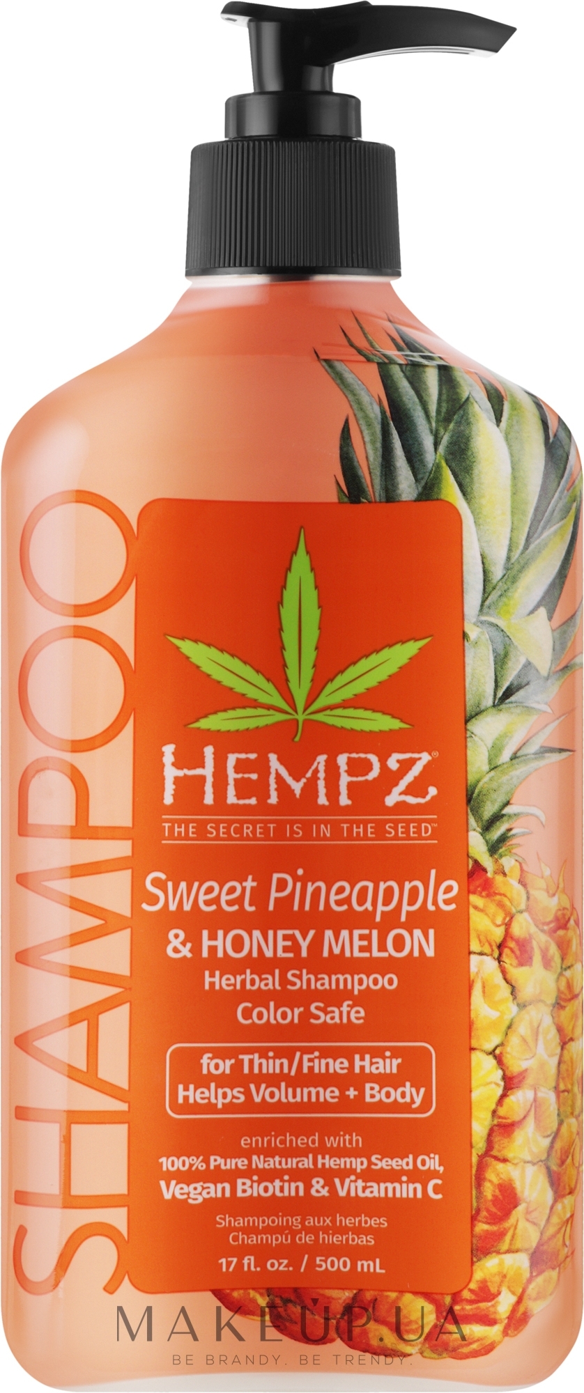 Шампунь для объема "Ананас и медовая дыня" - Hempz Sweet Pineapple And Honey Melon Herbal Volumizing Shampoo — фото 500ml