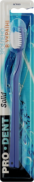 Зубная щетка ''Solid'', мягкой жесткости, синяя - Pro Dent — фото N1