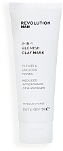 Парфумерія, косметика Глиняна маска для обличчя - Revolution Skincare Man 2-in-1 Blemish Clay Mask