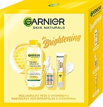 Парфумерія, косметика Набір - Garnier Skin Naturals For Brightening (micellar/water/400ml + ser/30ml + f/fluid/40ml)