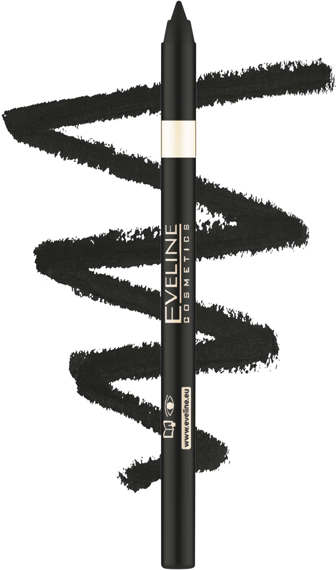 Водостойкий гелевый карандаш для глаз - Eveline Cosmetics Variete Gel Eyeliner Pencil Waterproof — фото 01 - Pure Black