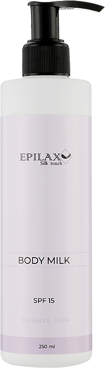 Молочко після депіляції SPF15 з пантенолом "Bubble Gum" - Epilax Silk Touch Body Milk