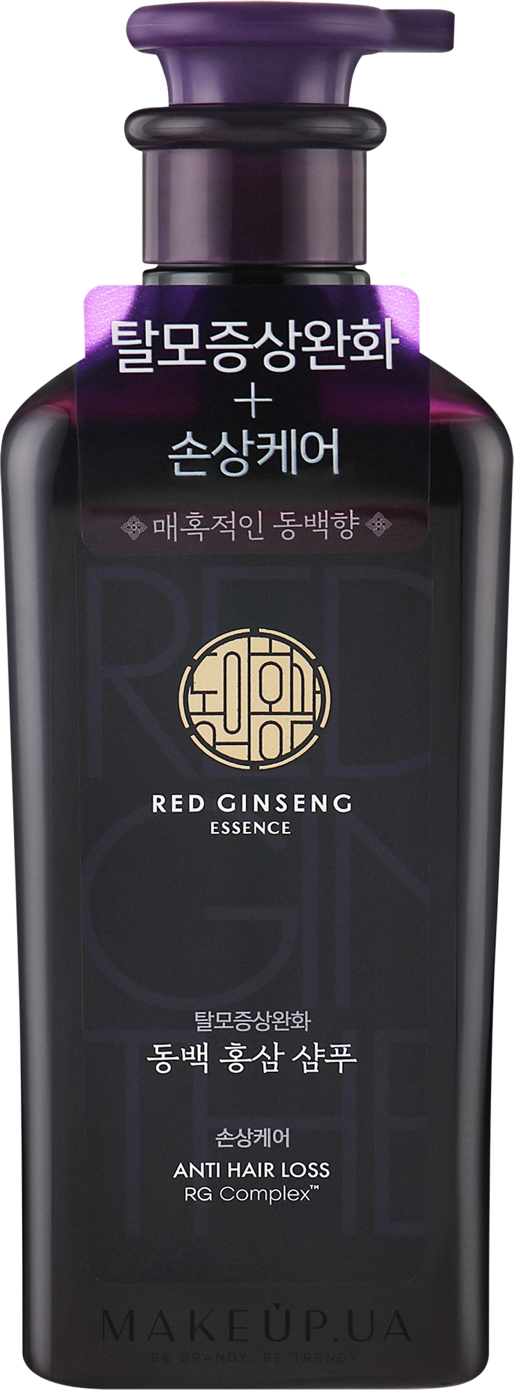 Шампунь для сухого та пошкодженого волосся з екстрактом камелії та червоного женьшеню - Dong Ui Hongsam Camillia Red Ginseng Shampoo — фото 500ml