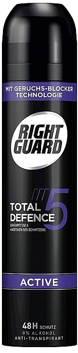Дезодорант-спрей, активний - Right Guard Deodorant Spray Total Defence 5 Active — фото N1
