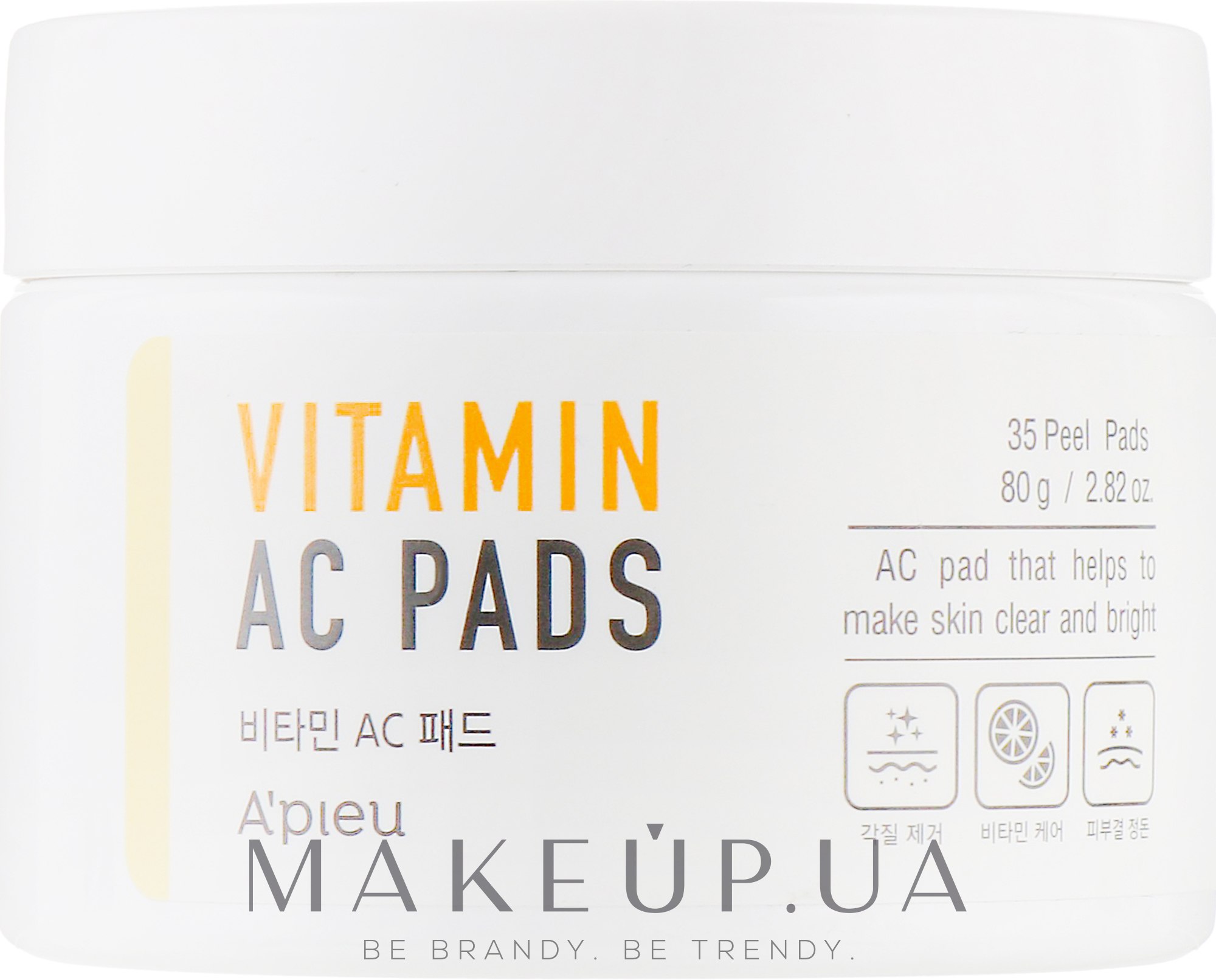 Пилинг-диски для очищения кожи лица - A'pieu Vitamin AC Pad — фото 35шт