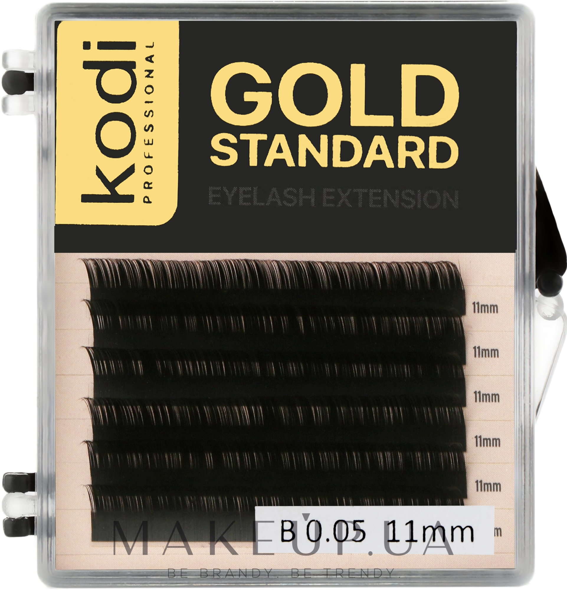 Накладные ресницы Gold Standart B 0.05 (6 рядов: 11 мм) - Kodi Professional — фото 1уп