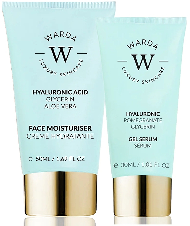 Набор - Warda Skin Hydration Boost Hyaluronic Acid (f/cr/30ml + gel/serum/30ml) — фото N1