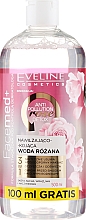 Розовая мицеллярная вода 3 в 1 - Eveline Cosmetics Facemed+ — фото N3