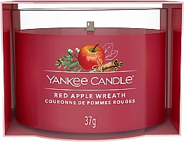 Ароматическая мини-свеча в стакане - Yankee Candle Red Apple Wreath Filled Votive — фото N1