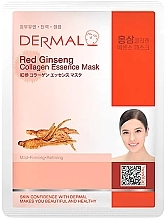 Коллагеновая тканевая маска для лица с красным женьшенем - Dermal Red Ginseng Collagen Essence Mask  — фото N1