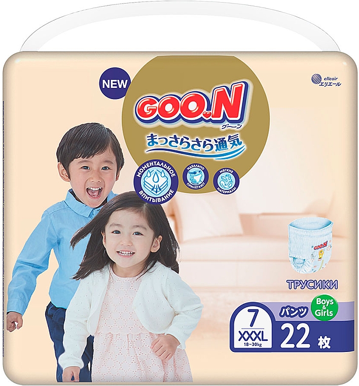 Трусики-підгузки для дітей «Premium Soft» розмір 3XL, 18-30 кг, 22 шт. - Goo.N — фото N1