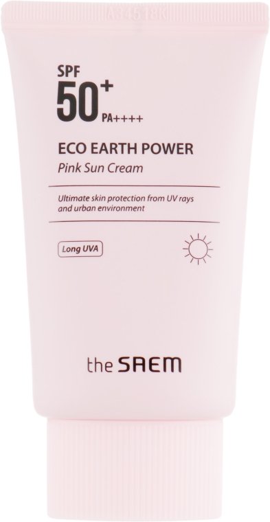 Солнцезащитный крем с каламином - The Saem Eco Earth Power Pink Sun Cream — фото N5