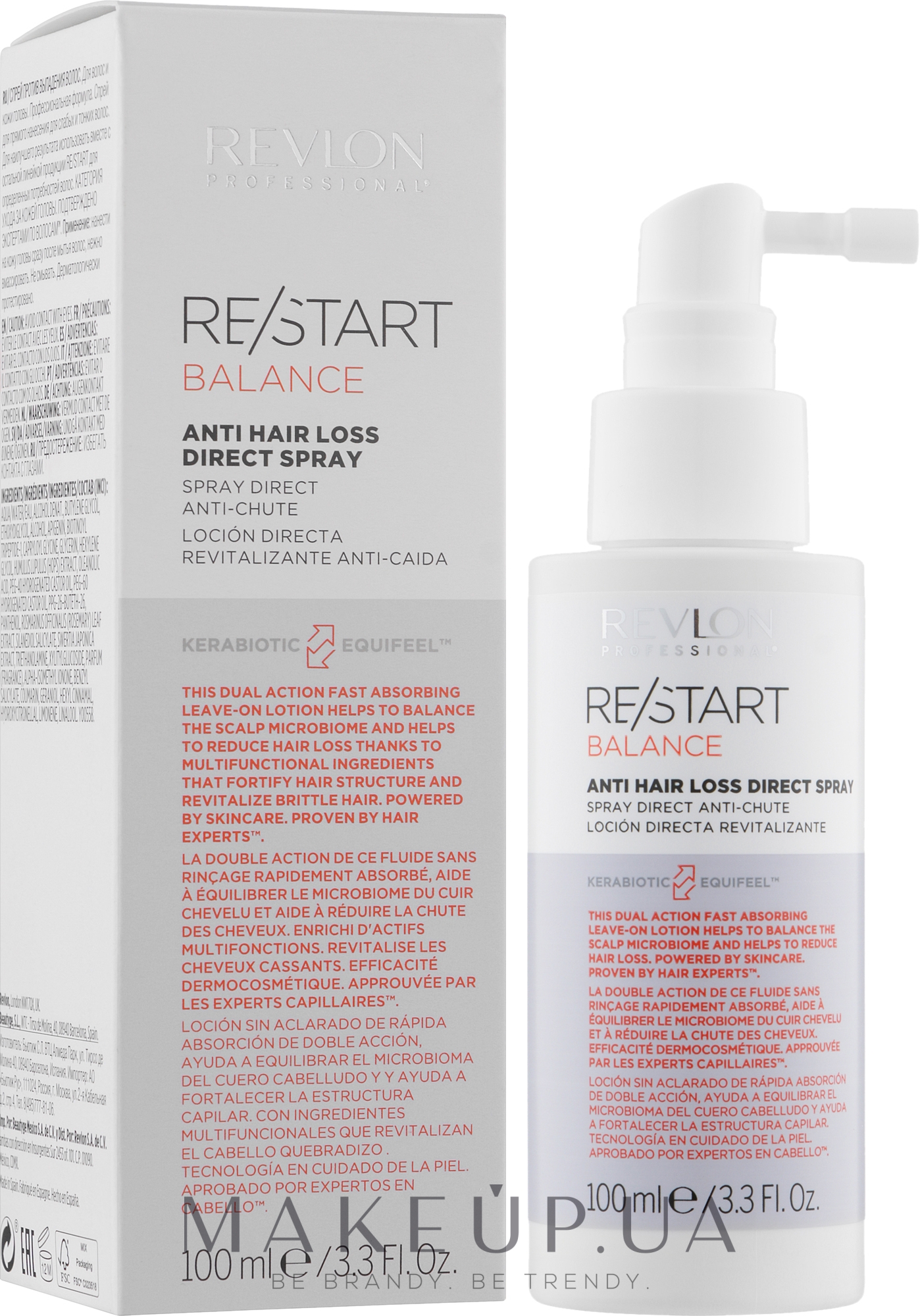 Спрей против выпадения волос - Revlon Professional Spray Restart Balance Anti-hair Direct — фото 100ml