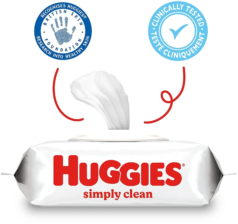 Дитячі вологі серветки "Simply Clean", 72шт - Huggies — фото N2