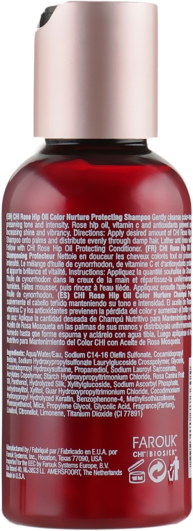 Защитный шампунь для окрашенных волос - CHI Rose Hip Oil Color Nurture Protecting Shampoo — фото N2