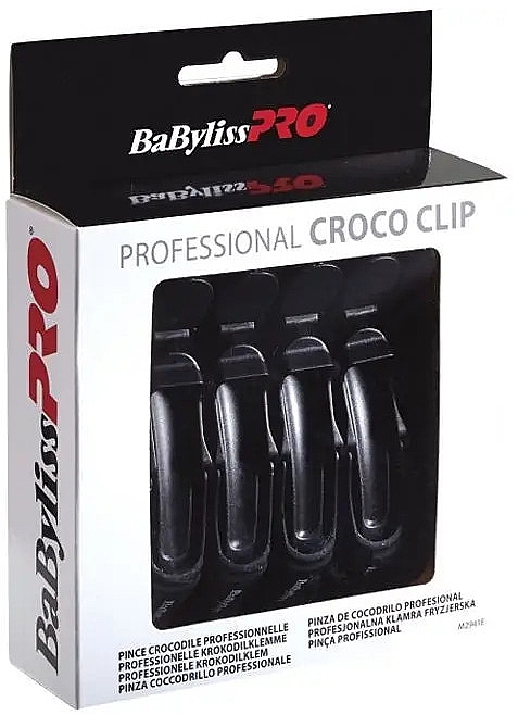 Зажим для волос "Крокодил", черный - BaByliss PRO Croco Clip M2941E — фото N1