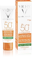 Солнцезащитный матирующий крем 3-в-1 для жирной, проблемной кожи, spf50+ - Vichy Capital Soleil Mattifying 3-in-1 — фото N5