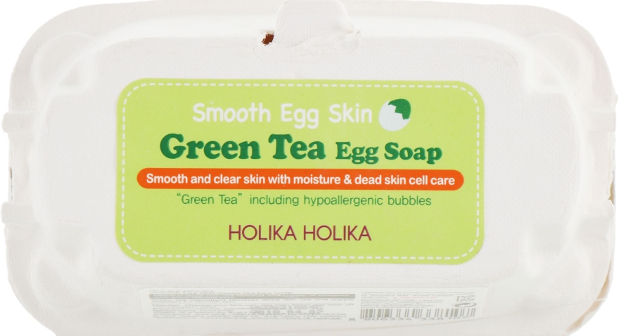 Мыло-маска для умывания с зеленым чаем - Holika Holika Green Tea Egg Soap  — фото N1