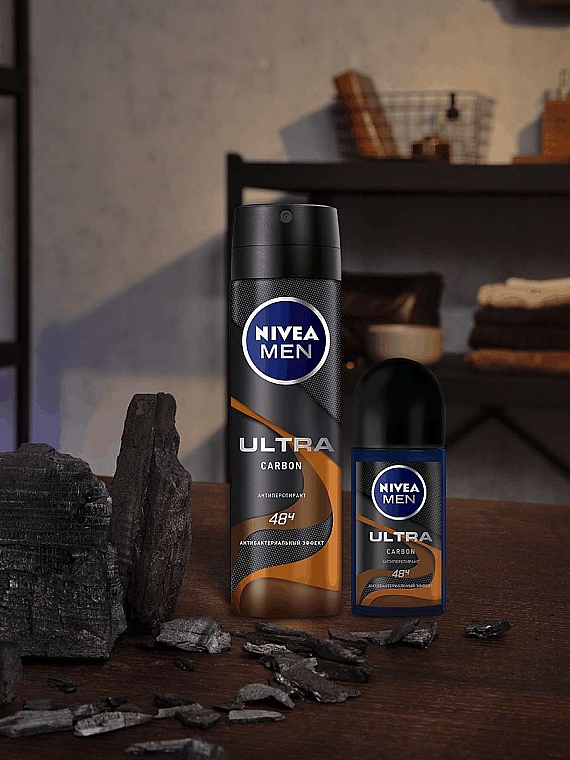 Кульковий дезодорант-антиперспірант для чоловіків - NIVEA MEN Deodorant Ultra Carbon — фото N4