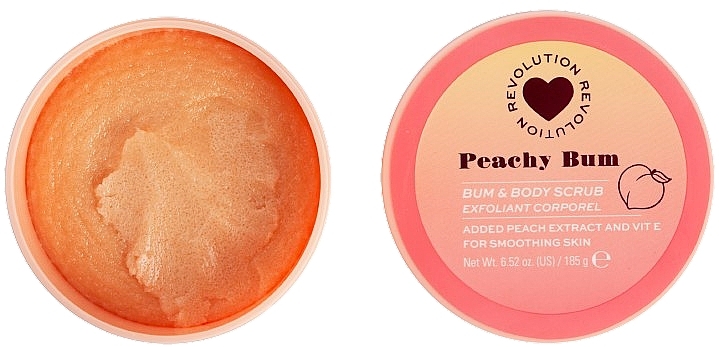 Скраб для шкіри сідниць - I Heart Revolution Peachy Bum Body Sugar Polish — фото N3