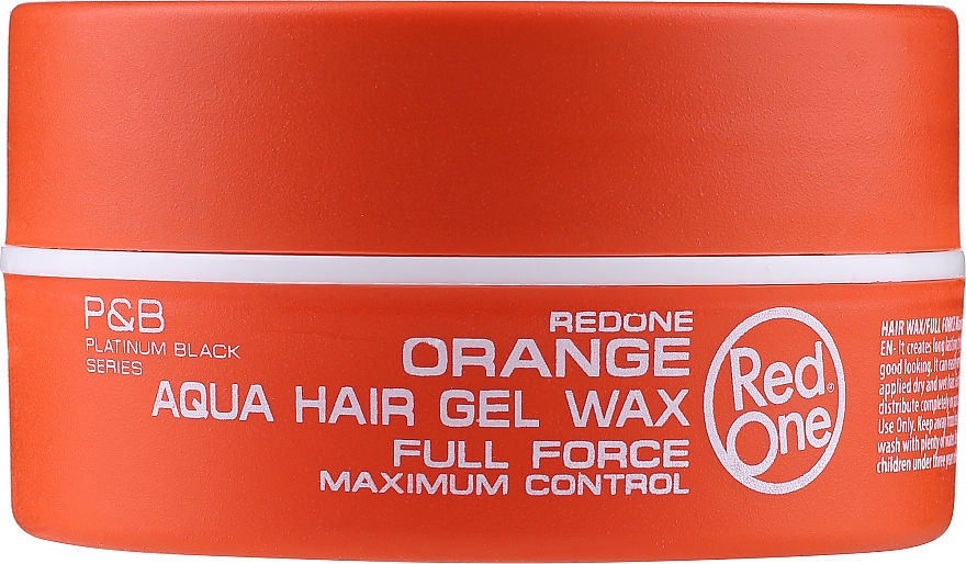 Віск для волосся на водній основі - RedOne Aqua Hair Gel Wax Full Force Orange — фото N1