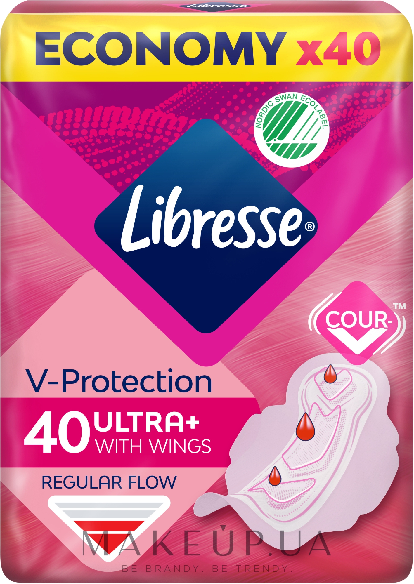 Гигиенические прокладки с крылышками, 40 шт. - Libresse Ultra Thin Normal Soft — фото 40шт