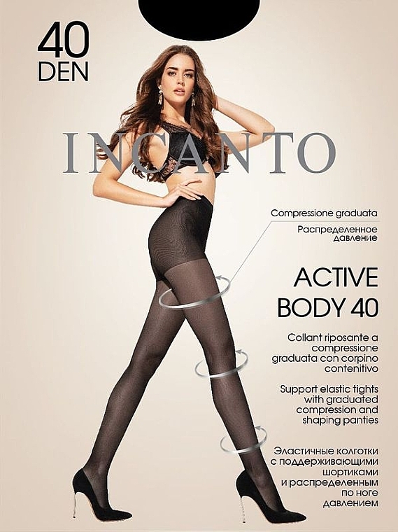 Жіночі класичні колготки "Active Body", 40 Den, melon - Incanto — фото N1