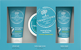 Парфумерія, косметика Набір - Treets Traditions Energising Secrets (sh/gel/50ml + b/cr/50ml + b/scrub/125g)