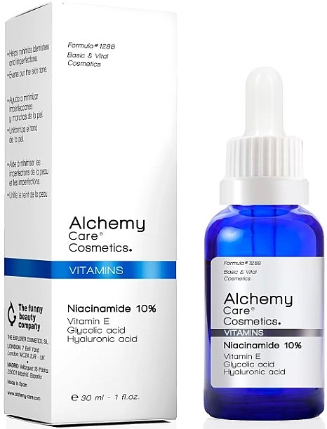 Вітамінна сироватка для обличчя з ніацинамідом - Alchemy Care Cosmetics Vitamins Niacinamide 10%