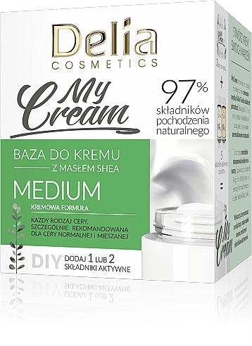 Основа для создания крема для лица для нормальной и комбинированной кожи - Delia Cosmetics My Cream Medium — фото N2