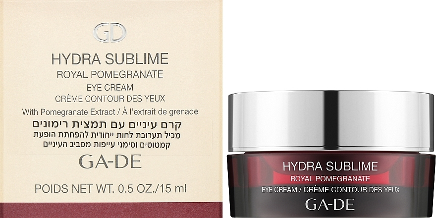 Крем для шкіри навколо очей з екстрактом граната - Ga-De Hydra Sublime Royal Pomegranate Eye Cream — фото N2
