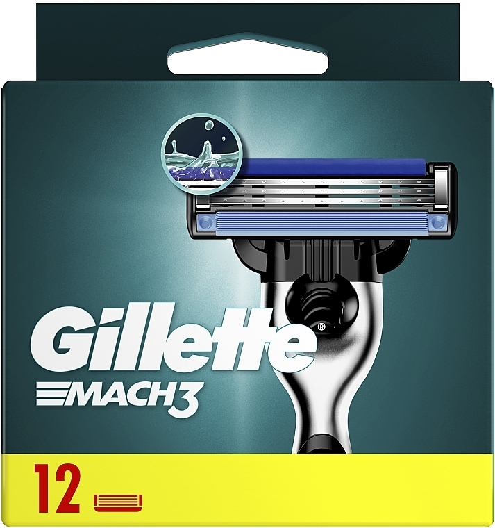 Сменные кассеты для бритья, 12 шт. - Gillette Mach3 XXL — фото N2