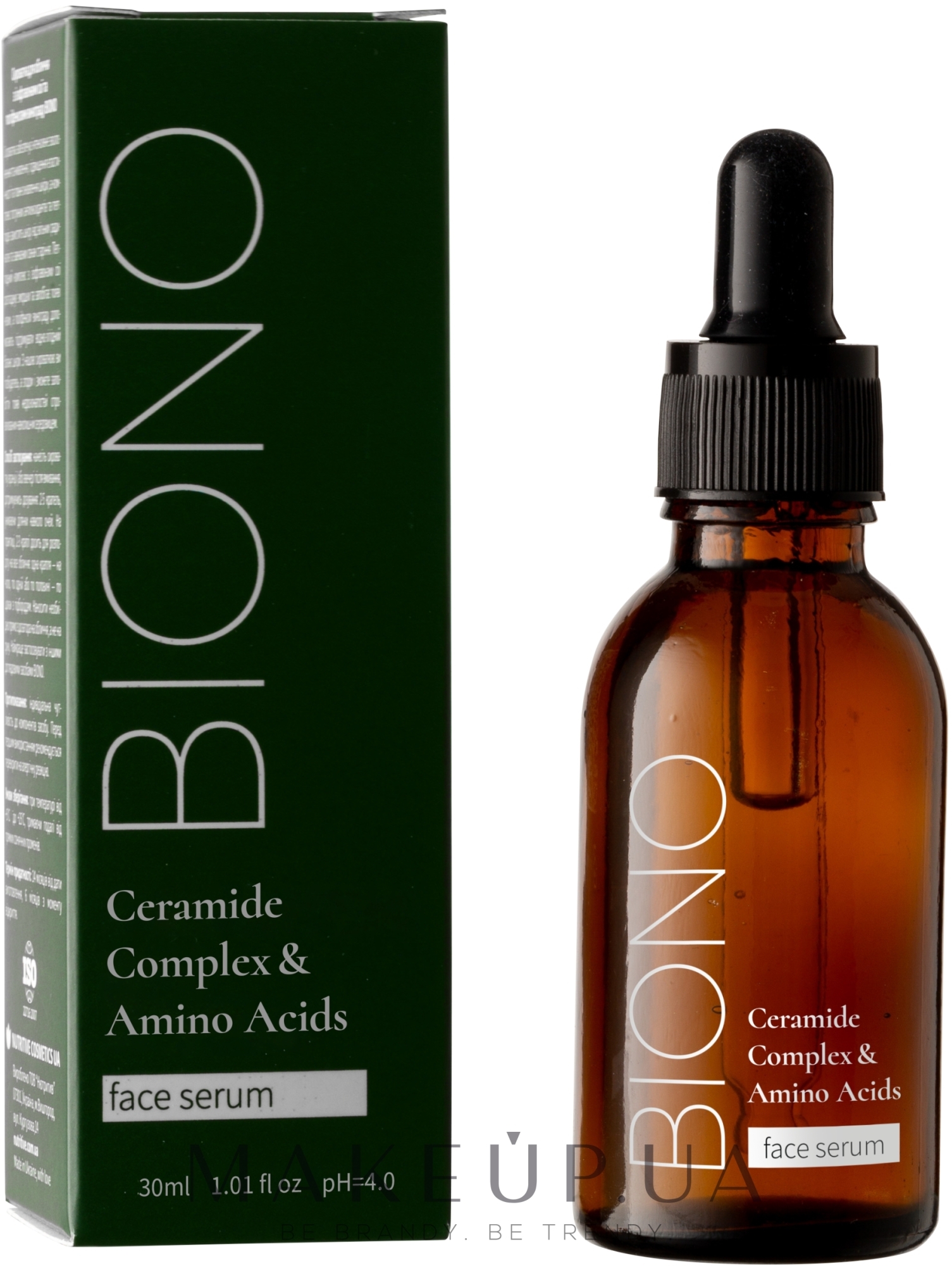 Антиоксидантна сироватка для обличчя - Biono Soy Isoflavones & Grape Polyphenols Face Serum — фото 30ml