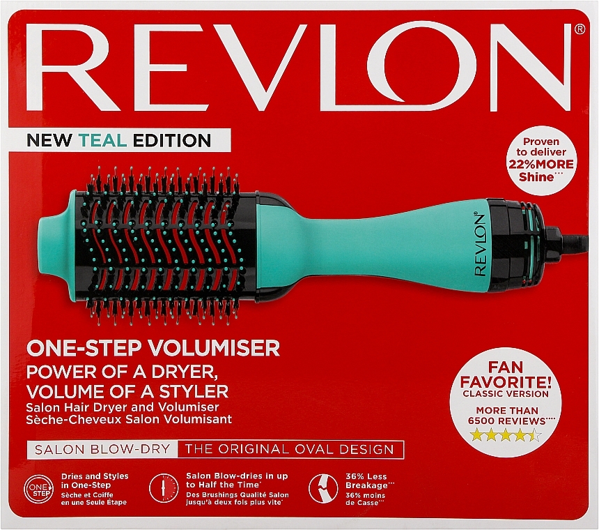 Щетка-фен для волос - Revlon One-Step Volumiser New Edition Teal — фото N1