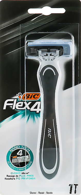 Мужской станок для бритья "Flex 4", 1 шт. - Bic — фото N1