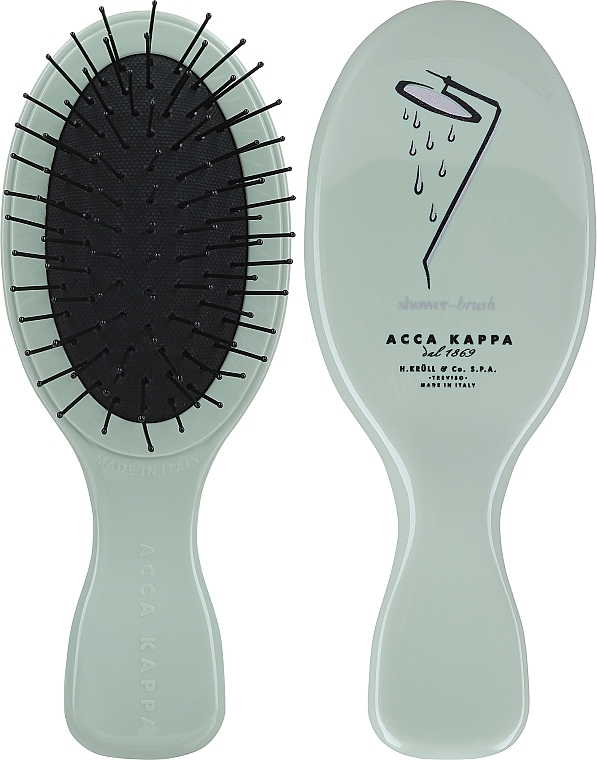 Щетка для волос, оливковая - Acca Kappa Brush For hair Oval Mini Shower — фото N1