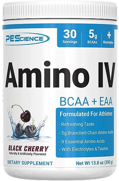 Харчова добавка "Чорна вишня" - PEScience Amino IV Black Cherry — фото N1