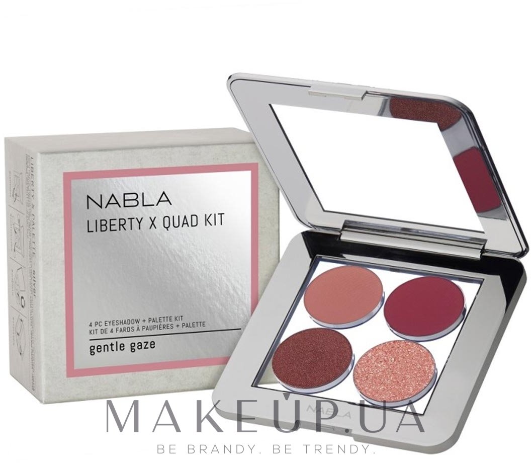 Палетка теней для век - Nabla Liberty X Quad Kit Eyeshadow Palette — фото Gentle Gaze
