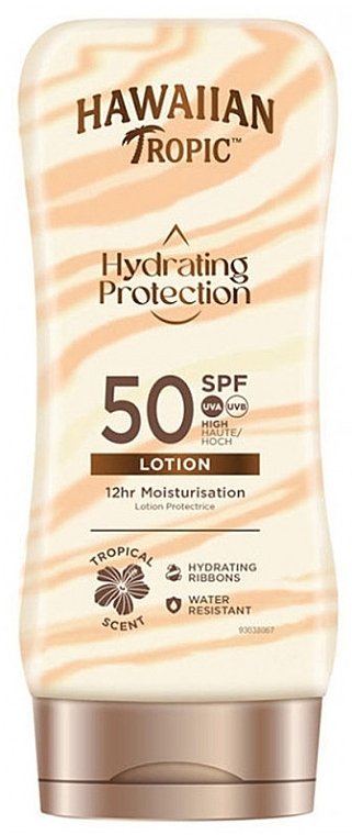 Увлажняющий солнцезащитный лосьон - Hawaiian Tropic Hydrating Protection Lotion SPF50 — фото N1