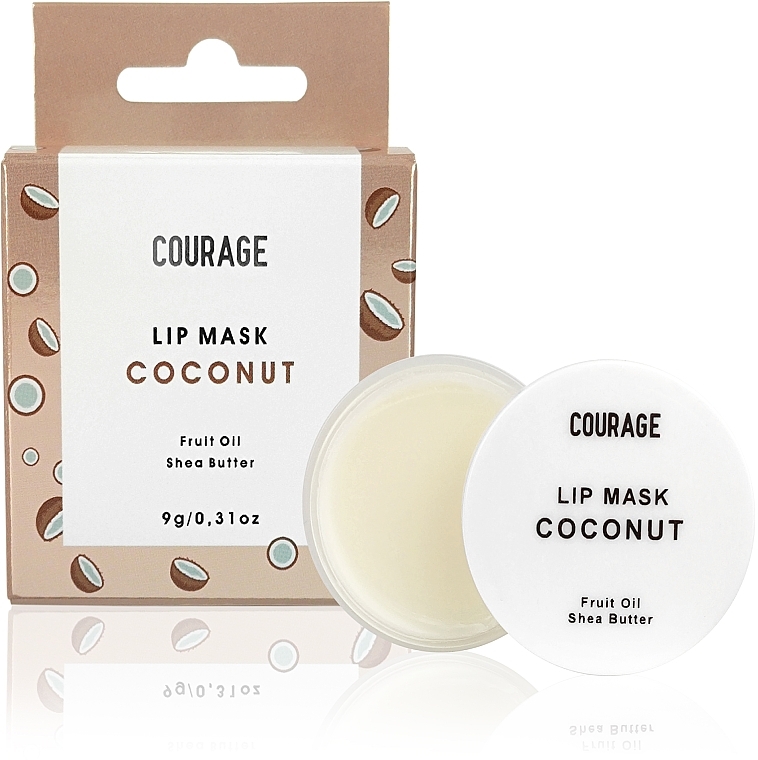 УЦІНКА Маска-бальзам для губ "Coconut" - Courage Lip Mask * — фото N1