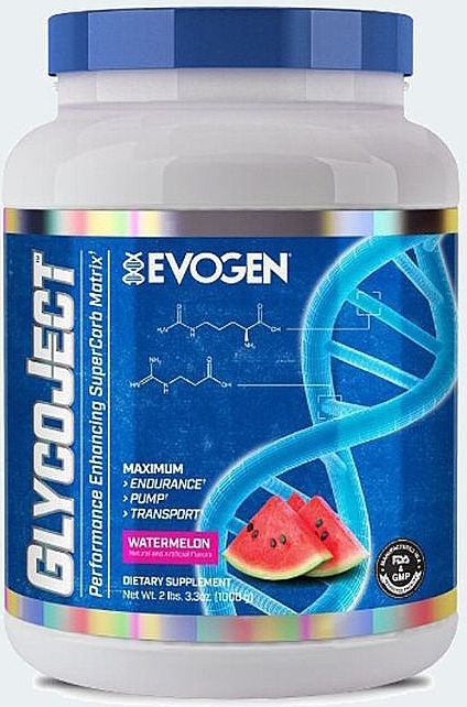 Харчова добавка у вигляді порошку зі смаком кавуна - Evogen GlycoJect Watermelon — фото N4