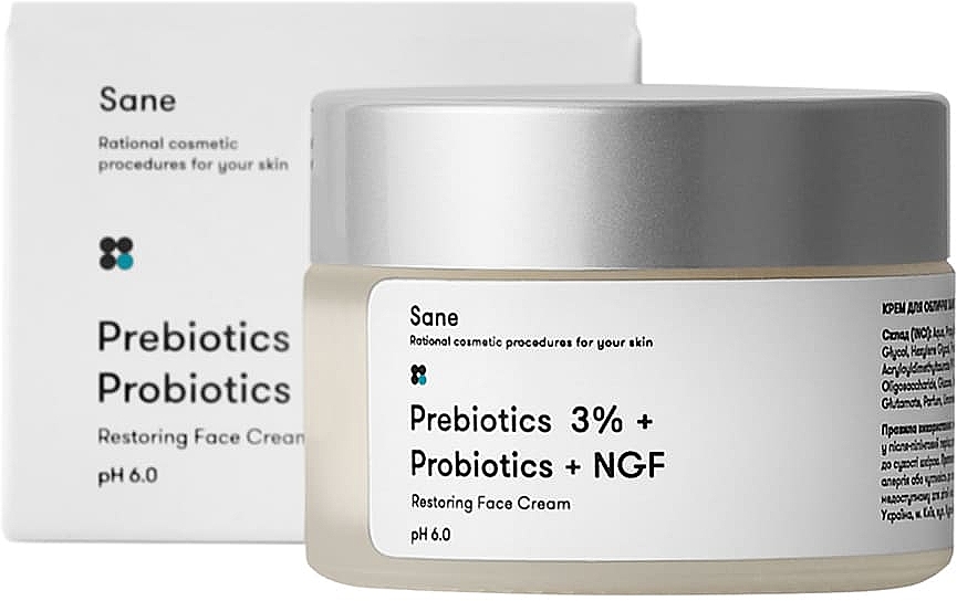 Крем для лица с пробиотиками - Sane Restoring Face Cream — фото N2