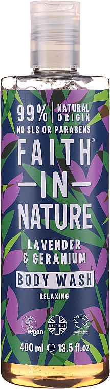 Гель для душу - Faith in Nature Lavender & Geranium Body Wash — фото N1