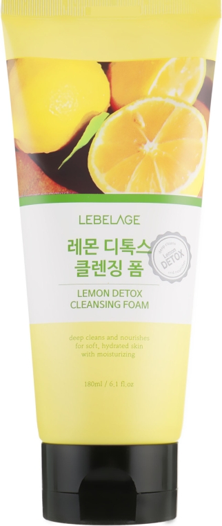 Лимонна детокс пінка - Lebelage Lemon Detox Cleansing Foam — фото N2