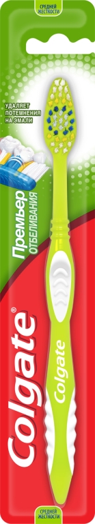 Зубная щетка "Премьер" средней жесткости №2, салатовая - Colgate Premier Medium Toothbrush — фото N1
