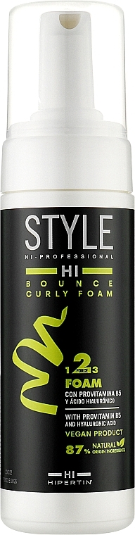 Мусс для укладки кудрявых волос сильной фиксации - Hipertin Hi-Style Bounce Curly Foam — фото N1