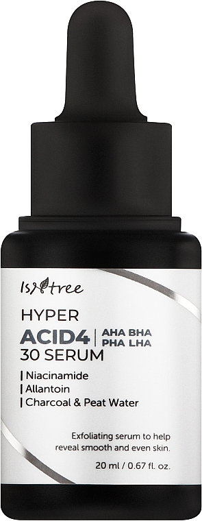 Сыворотка-пилинг смывающаяся на основе кислот - IsNtree Hyper Acid 4 AHA BHA PHA LHA 30 Serum — фото N1