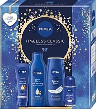 Набор - NIVEA Timeless Classic (sh/gel/250ml + b/milk/250ml + h/cr/100ml + deo/50ml) — фото N1