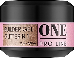 Духи, Парфюмерия, косметика Гель для наращивания ногтей - One Pro Line Builder Gel Glitter